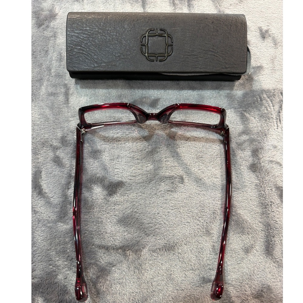 Blake Kuwahara Knowles Eyeglasses Unisex Wine Geometric Japan Frames 52-18-145 - Picture 6 of 9